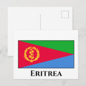 Eritrea Flag Briefkaart (Voorkant / Achterkant)