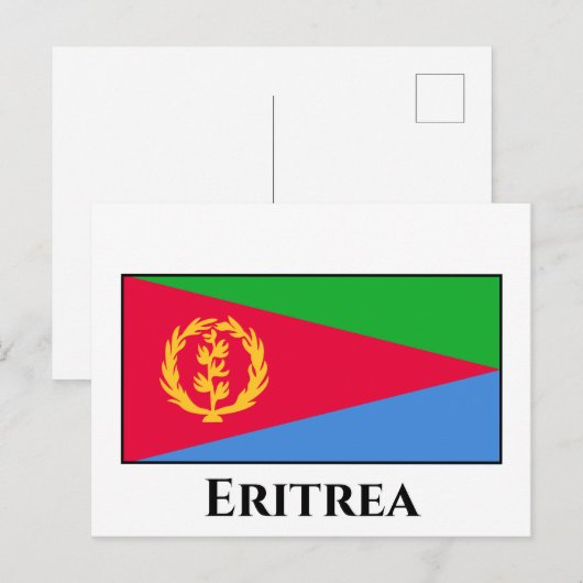 Eritrea Flag Briefkaart (Voorkant / Achterkant)