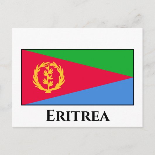 Eritrea Flag Briefkaart (Voorkant)
