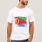Eritrea Flag Brush Art T-shirt (Voorkant)