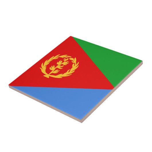 Eritrea Flag Ceramic Tegel Tegeltje (Zijkant)