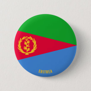 Eritrea Flag Charming Patriotic Ronde Button 5,7 Cm