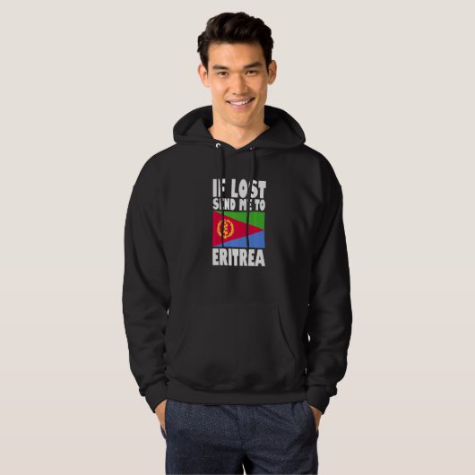 Eritrea Flag Design  If lost send me to Eritrea Pr Hoodie (Voorkant volledig)