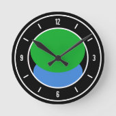 Eritrea Flag Elegant Ronde Klok (Voorkant)