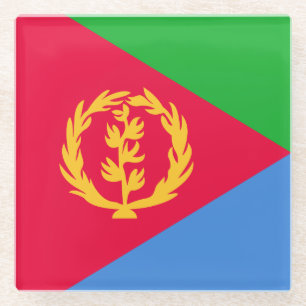 Eritrea Flag Glazen Onderzetter