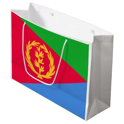 Eritrea Flag Groot Cadeauzakje (Voorkant Gekanteld)