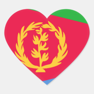 Eritrea Flag Hart Sticker