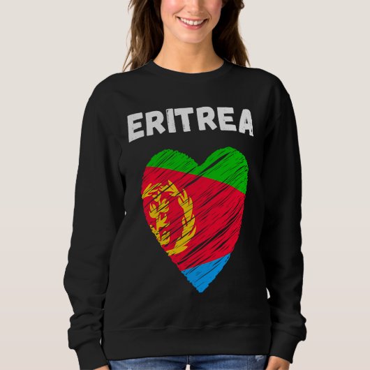 Eritrea Flag Holiday Eritrea Heart Eritrean Flag Trui (Voorkant)