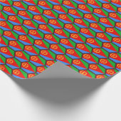 Eritrea Flag Honeycomb Wrapping Paper Cadeaupapier (Hoek)