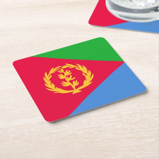 Eritrea Flag Kartonnen Onderzetters (Schuin)