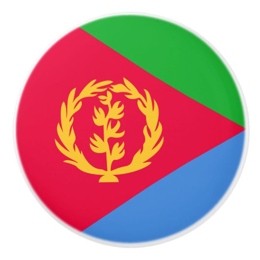 Eritrea Flag Keramische Knop (Voorkant)