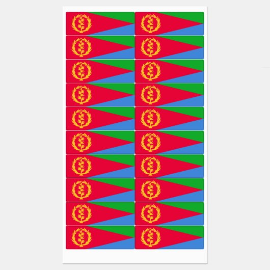 Eritrea Flag Labels (Vel)