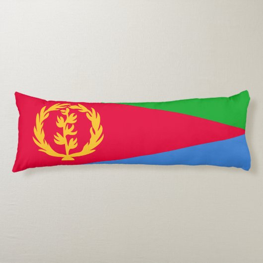 Eritrea Flag Lichaamskussen (Voorkant)