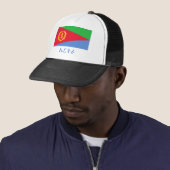 Eritrea Flag met naam in Tigrinya Trucker Pet (In situ)