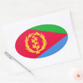Eritrea Flag Ovale Sticker (Envelop)