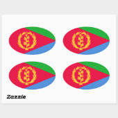 Eritrea Flag Ovale Sticker (Vel)