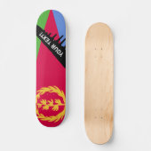 Eritrea Flag Persoonlijk Skateboard (Voorkant)