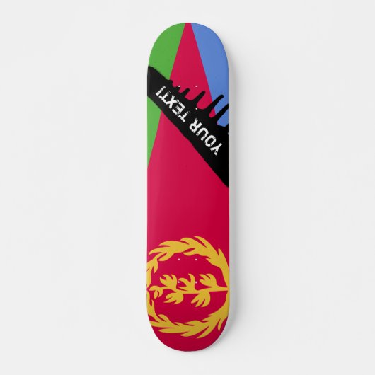 Eritrea Flag Persoonlijk Skateboard (Voorkant)