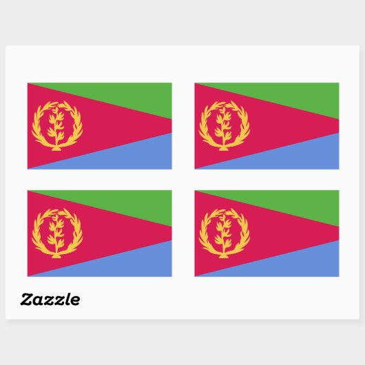 Eritrea Flag Rechthoekige Sticker (Vel)