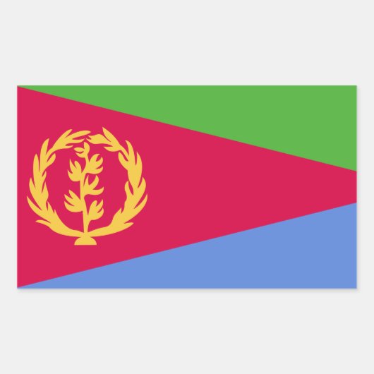 Eritrea Flag Rechthoekige Sticker (Voorkant)