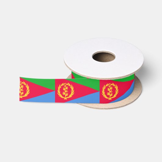 Eritrea flag Ribbon Satijnen Lint (Spoel)