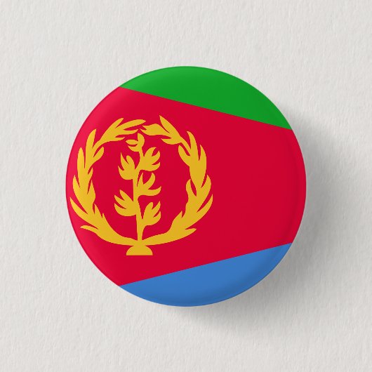 Eritrea Flag Ronde Button 3,2 Cm (Voorkant)