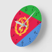 Eritrea Flag Ronde Klok (Hoek)