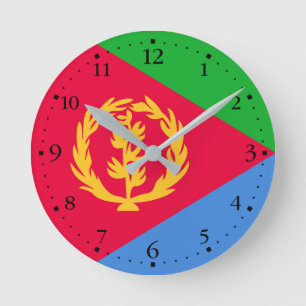 Eritrea Flag Ronde Klok