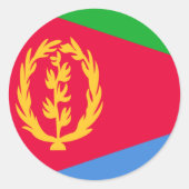 Eritrea Flag Ronde Sticker (Voorkant)