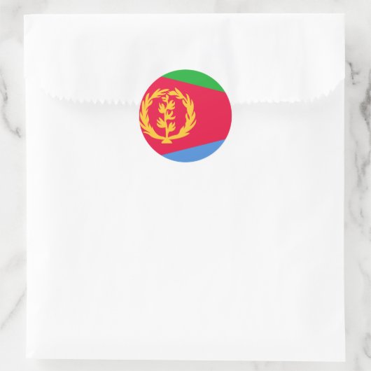 Eritrea Flag Ronde Sticker (Tas)