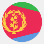 Eritrea Flag Ronde Sticker (Voorkant)