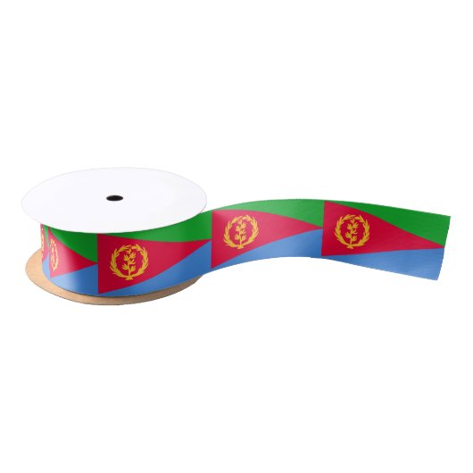 Eritrea Flag Satijnen Lint (Spoel)