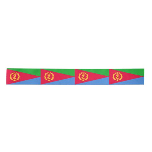 Eritrea Flag Satijnen Lint (Voorkant)