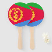 Eritrea flag Set of Fans Handwaaier (Voorkant en achterkant)