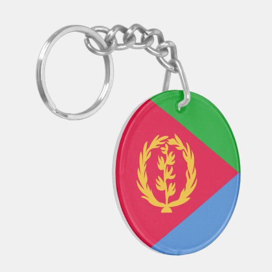 Eritrea Flag Sleutelhanger (Voorkant Links)