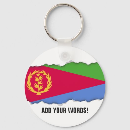 Eritrea Flag Sleutelhanger (Voorkant)