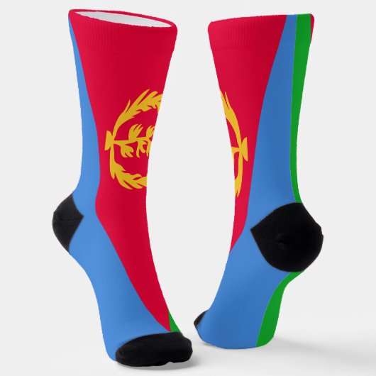Eritrea Flag Sokken (Gebogen)