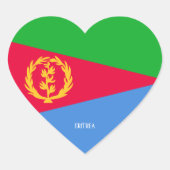 Eritrea Flag Splendid Patriotic Hart Sticker (Voorkant)