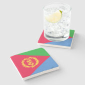 Eritrea Flag Stenen Onderzetter (Zijkant)