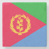 Eritrea Flag Stenen Onderzetter (Voorkant)