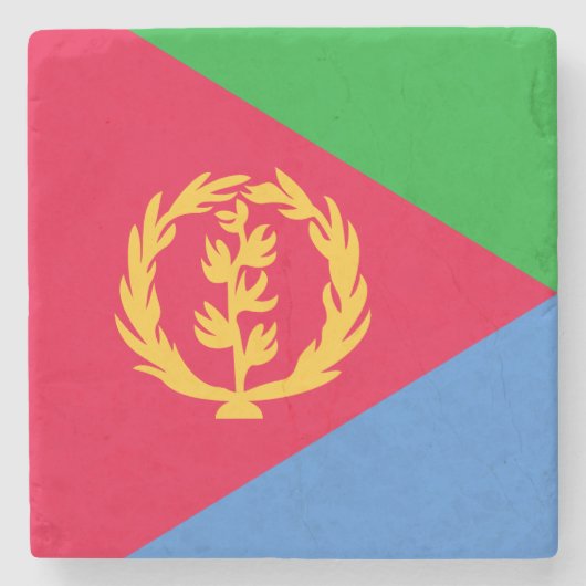 Eritrea Flag Stenen Onderzetter (Voorkant)