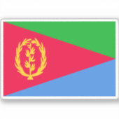 Eritrea Flag Sticker (Voorkant)