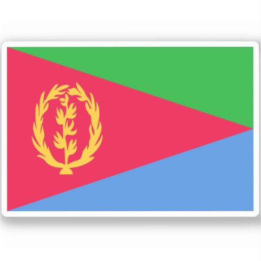 Eritrea Flag Sticker (Voorkant)