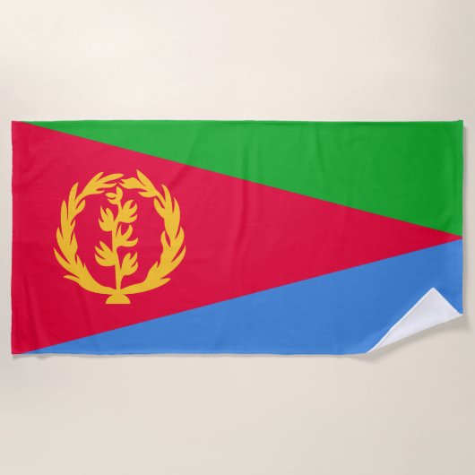 Eritrea Flag Strandlaken (Voorkant)