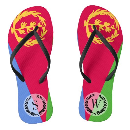 Eritrea Flag Teenslippers (Voetbed)