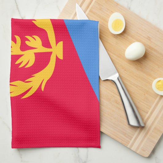 Eritrea Flag Theedoek (Quarter Fold)