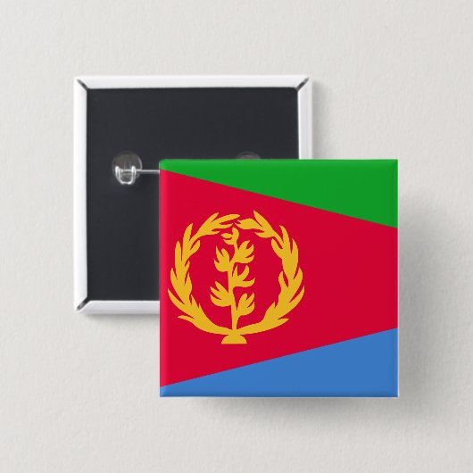 Eritrea Flag Vierkante Button 5,1 Cm (Voorkant /achterkant)