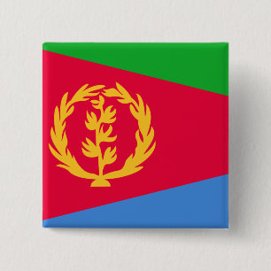 Eritrea Flag Vierkante Button 5,1 Cm