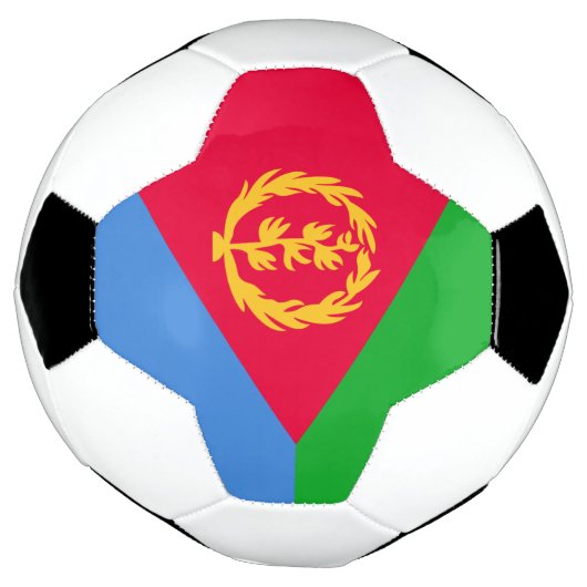 Eritrea Flag Voetbal (Gedraaid)