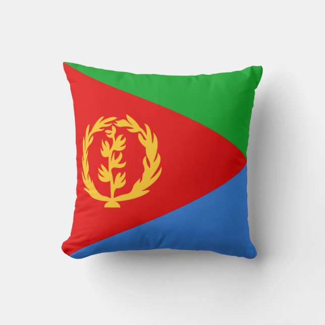 Eritrea Flag x Flag Pillow Kussen (Voorkant)